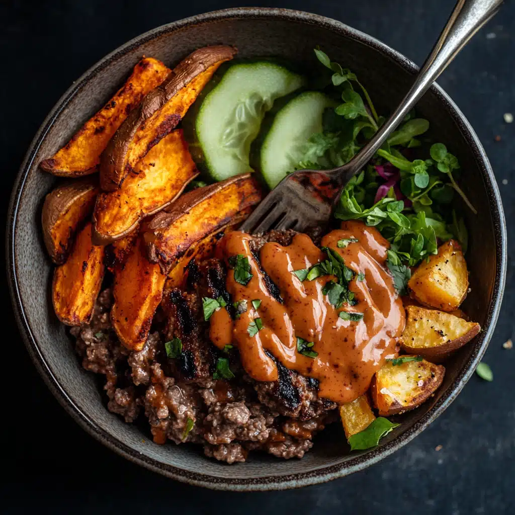 Burger bowl recipe photo