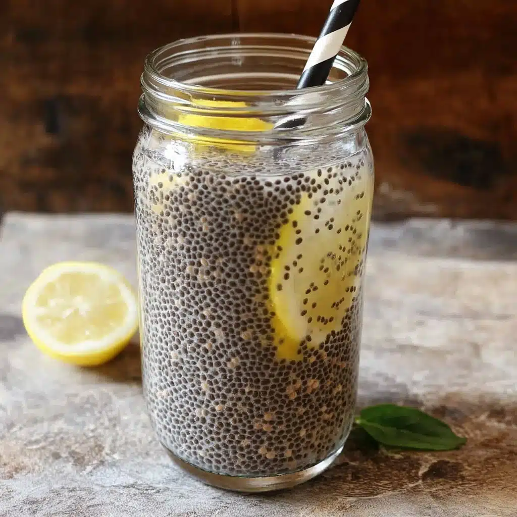Chia seed water recipe card visual