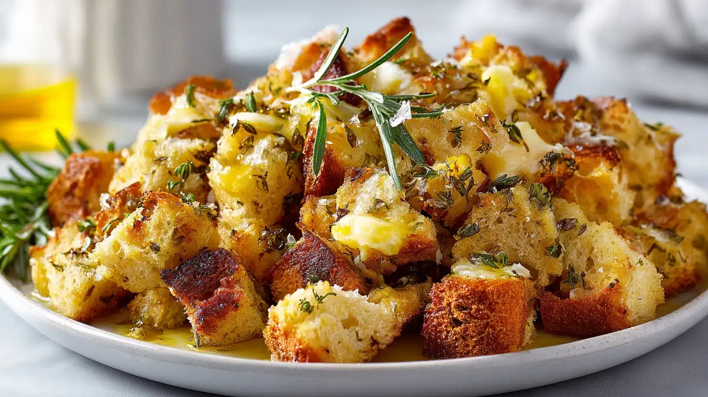 buttery homemade bread stuffing card