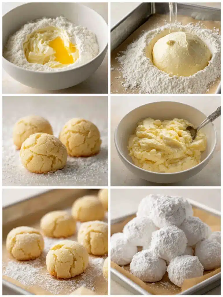Step-by-step Lemon Cake Mix Gooey Butter Cookies preparation (6 steps)