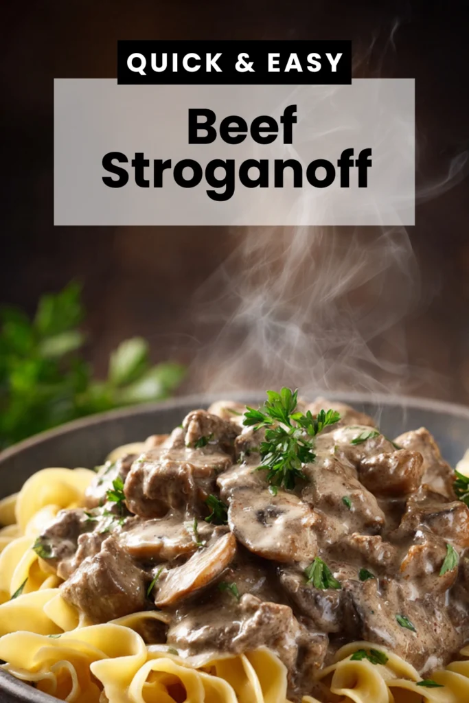 Beef Stroganoff (ground beef version)