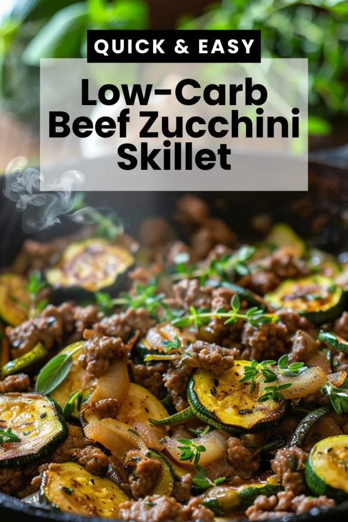 Low-Carb Beef Zucchini Skillet
