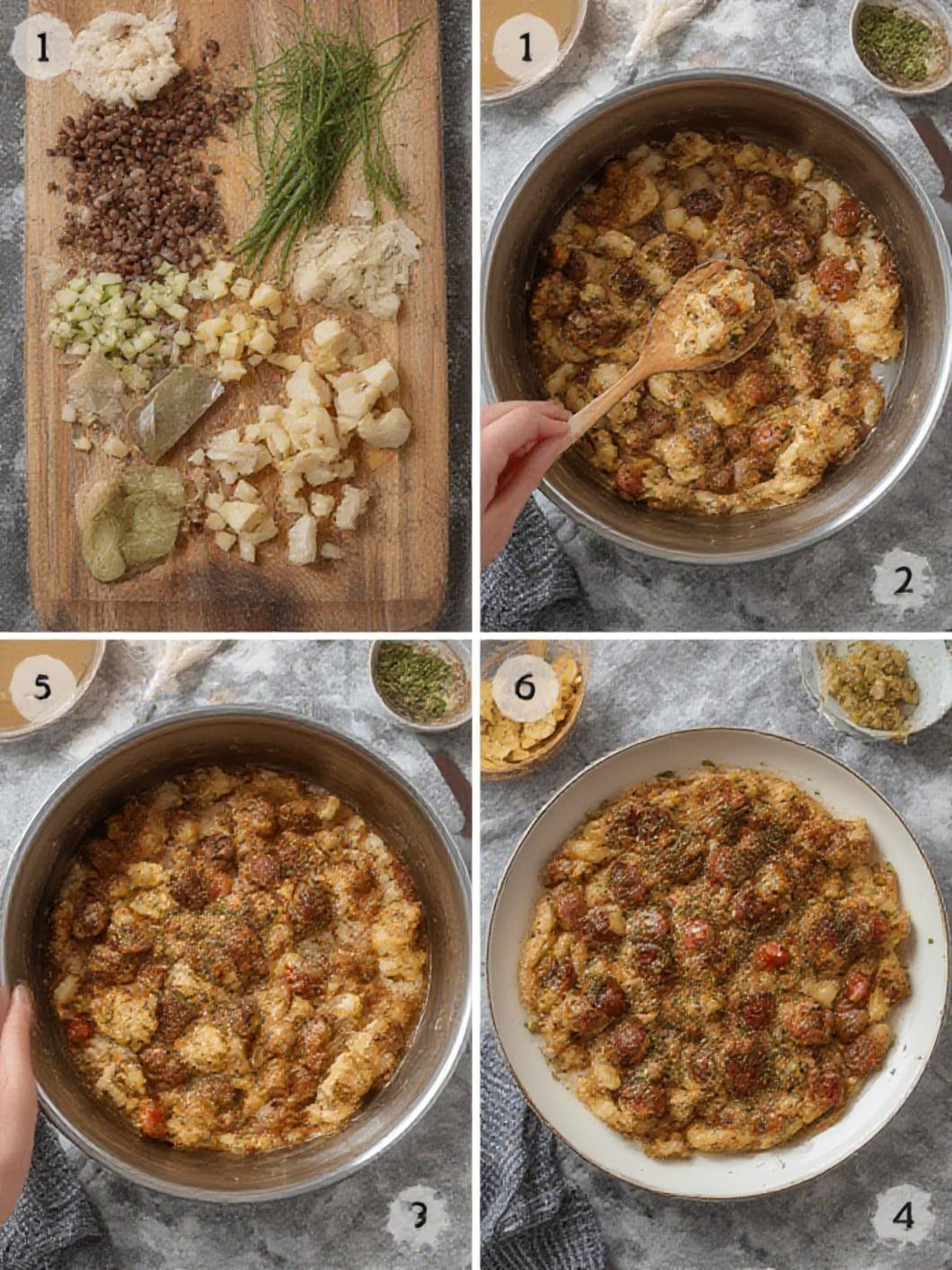 Step-by-step Bangers and Mash