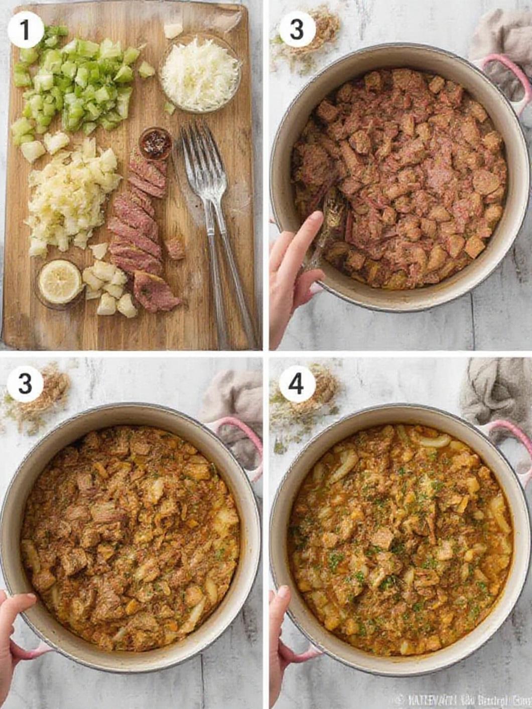 Step-by-step Corned Beef and Cabbage