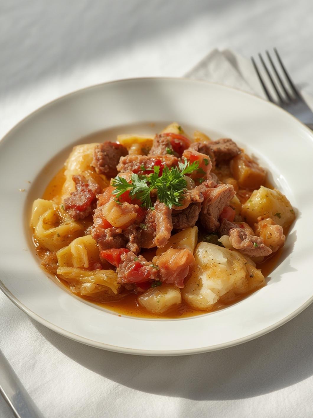 Serving Corned Beef and Cabbage