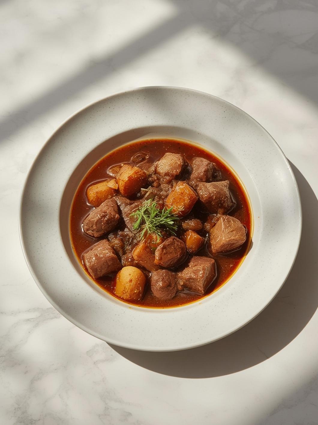 Serving Guinness Beef Stew