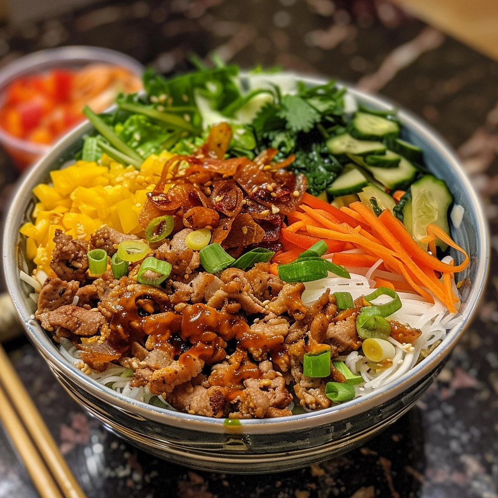 spring-roll-bowls serving